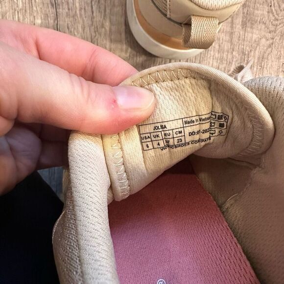 Vionic Shoes Womens Vortex Jolisa Lace Up Knit Athletic Sneakers Semolina Size 6 - Picture 8 of 9